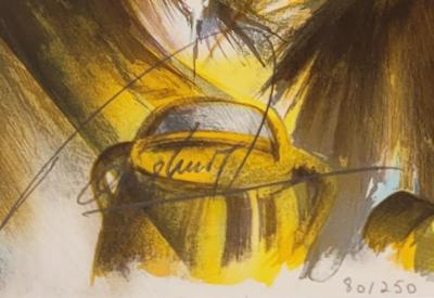 Raymond POULET - Les Vieux Métiers - La Fileuse, 1975 - Lithographie originale signée au crayon 2