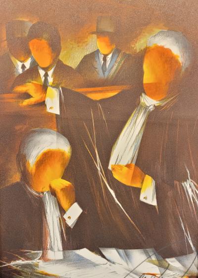 Raymond POULET - Les Vieux Métiers - L’Avocat, 1975 - Lithographie originale signée au crayon 2