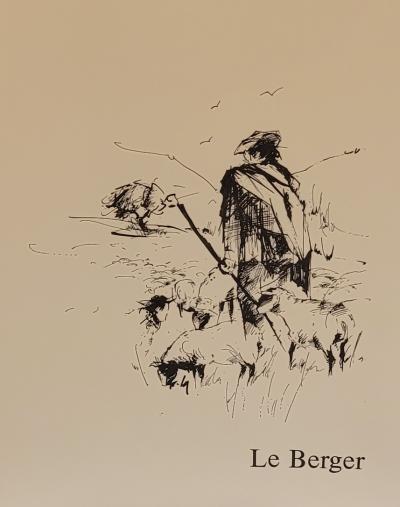 Raymond POULET - Les Vieux Métiers - Le Berger, 1975 - Lithographie originale signée au crayon 2