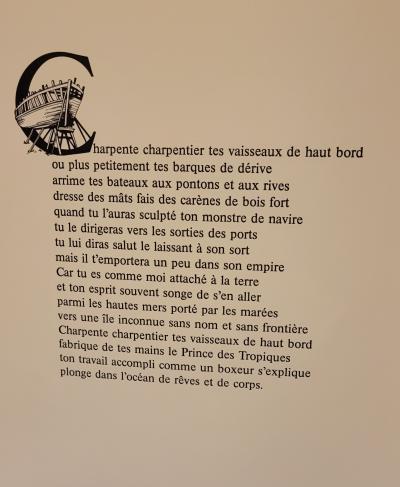 Raymond POULET - Les Vieux Métiers - Le Charpentier de Marine, 1975 - Lithographie originale signée au crayon 2