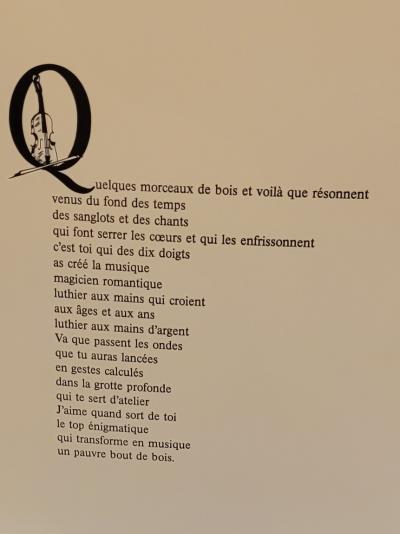 Raymond POULET - Les Vieux Métiers - Le Luthier, 1975 - Lithographie originale signée 2