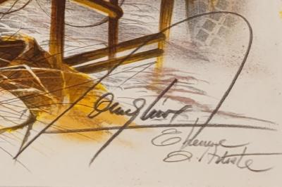 Raymond POULET - Les Vieux Métiers - Le Marchand des quatre saisons, 1975 - Lithographie originale signée 2