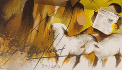 Raymond POULET - Les Vieux Métiers - Le Santonnier, 1975 - Lithographie originale signée au crayon 2
