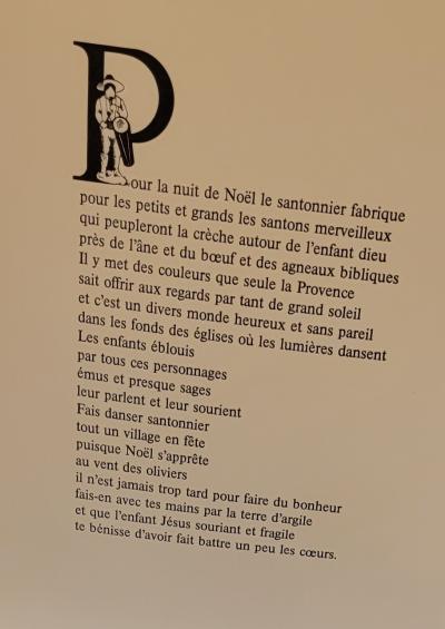 Raymond POULET - Les Vieux Métiers - Le Santonnier, 1975 - Lithographie originale signée au crayon 2