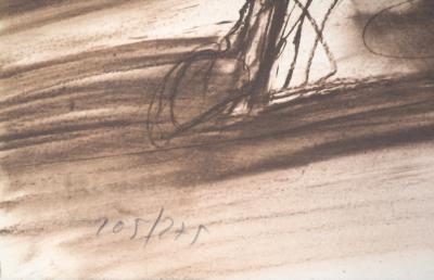 Claude WEISBUCH : La révérence, Le monsieur loyal et le cheval, 1983 - Lithographie Originale Signée 2
