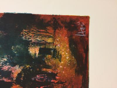 Lebadang - Le rendez-vous sous la lune - Lithographie signée au crayon au crayon 2