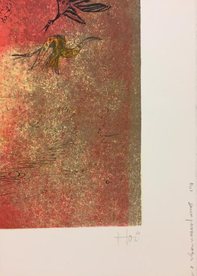 Lebadang - Deux personnages  - Lithographie signée au crayon au crayon 2