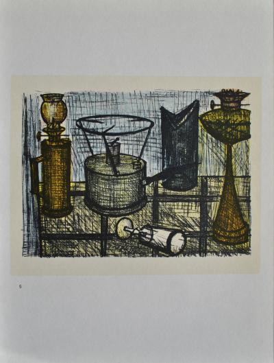 Bernard BUFFET (d’après) -  Natures Mortes - Ensemble de 6 lithographies 2