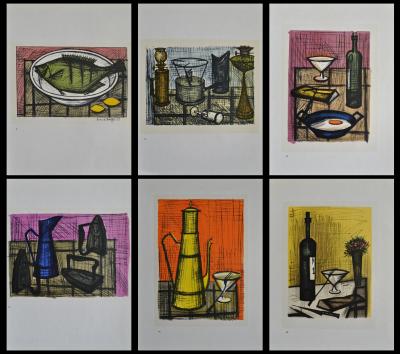 Bernard BUFFET (d’après) -  Natures Mortes - Ensemble de 6 lithographies 2