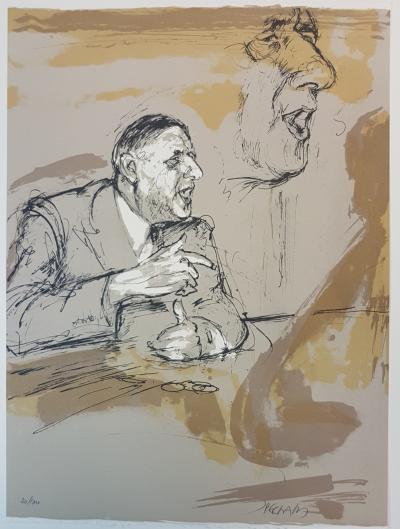 Jacques PECNARD - Charles de Gaulle, 1985 - Lithographie originale signée au crayon 2