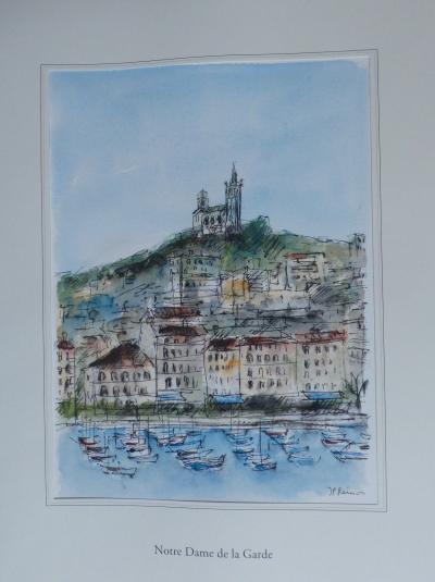 Jean Pierre REMON - Notre Dame de la Garde, 2010 - Aquarelle signée 2