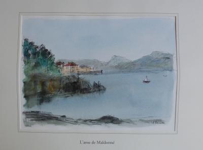 Jean Pierre REMON - L’Anse de Maldormé, 2010 - Aquarelle signée 2