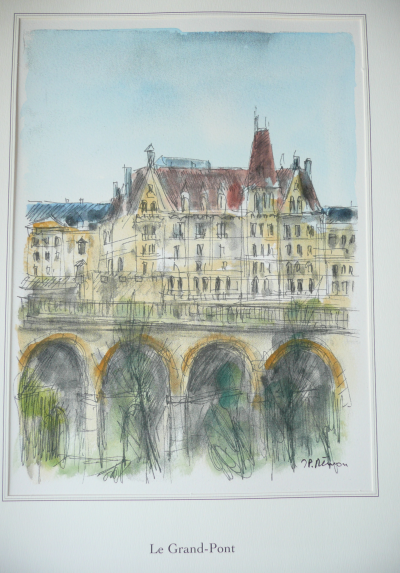 Jean Pierre REMON - Le Grand-Pont, 2008 - Aquarelle signée 2