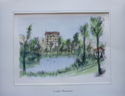 Jean Pierre REMON - Le parc Montsouris, 2010 - Aquarelle signée 2