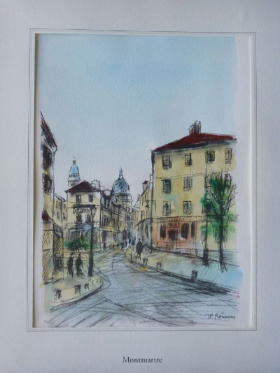 Jean Pierre REMON - Montmartre, 2010 - Aquarelle originale signée 2