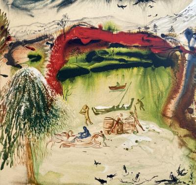 Salvador DALI - L’hiver, 1972 - Lithographie originale signée au crayon et numérotéee 2