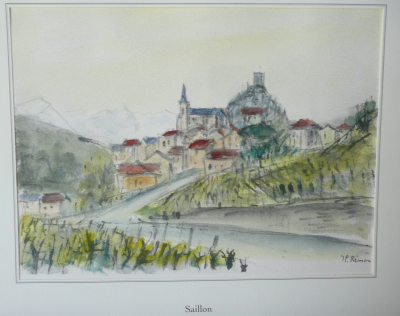 Jean Pierre REMON - Saillon, 2008 - Aquarelle originale signée 2