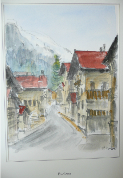 Jean Pierre REMON - Evolène, 2008 - Aquarelle signée 2