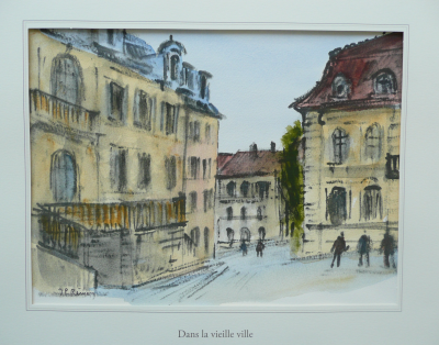 Jean Pierre REMON - Dans la vieille ville, 2010 - Aquarelle  signée 2