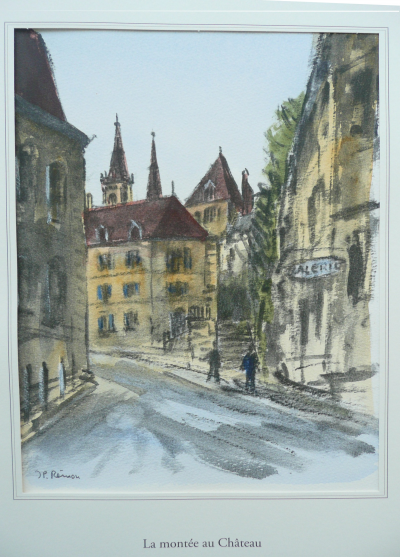 Jean Pierre REMON - La montée du château, 2010 - Aquarelle signée 2