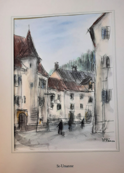 Jean Pierre REMON - St.Ursanne, 2011 - Aquarelle signée 2