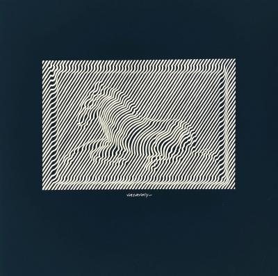 Victor VASARELY - Zèbres cinétiques, 1975 - Sérigraphie originale signée dans la planche 2