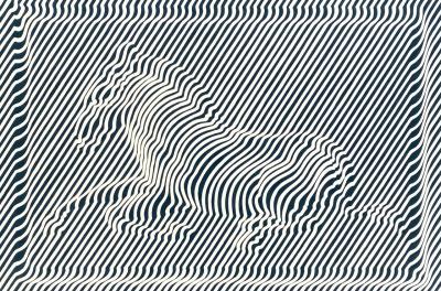 Victor VASARELY - Zèbres cinétiques, 1975 - Sérigraphie originale signée dans la planche 2