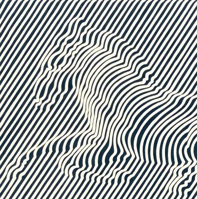 Victor VASARELY - Zèbres cinétiques, 1975 - Sérigraphie originale signée dans la planche 2
