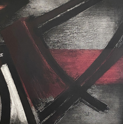 Pierre SOULAGES - Eau-forte II, 1952 - Gravure originale signée et numérotée 2