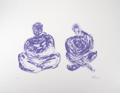 FAKHOURY : Médiation abstraite - Lithographie originale signée 2