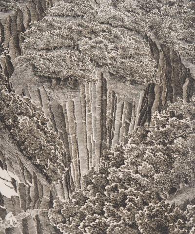 Maurice COPREAUX : Falaise surréaliste - Gravure originale signée 2