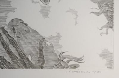 Maurice COPREAUX : L'amazone et les squelettes - Gravure originale signée 2