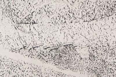 François BEALU : Le chemin de Kebili, 1992 - Gravure originale signée 2