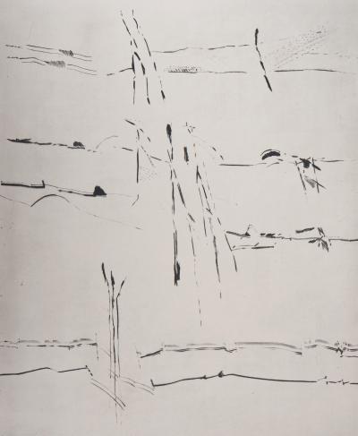 François BEALU : L’hypothèse des sables, 1992 - Gravure originale signée 2