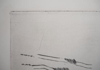 François BEALU : L’hypothèse des sables, 1992 - Gravure originale signée 2