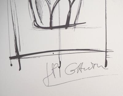 Jean-Paul GAULTIER (d’après) : Croquis pour Classique Femme - Lithographie originale signée 2