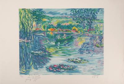 Jacqueline GOUGIS : Printemps à Giverny - Lithographie originale signée 2