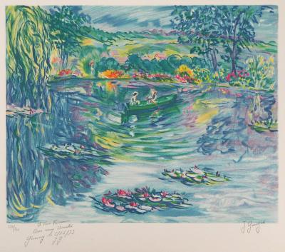 Jacqueline GOUGIS : Printemps à Giverny - Lithographie originale signée 2