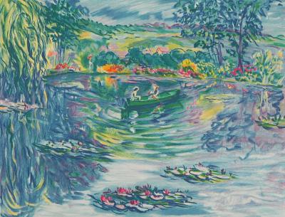 Jacqueline GOUGIS : Printemps à Giverny - Lithographie originale signée 2