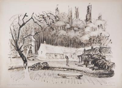 Pierre BOUDET : Le moulin de Vauboyen - Lithographie originale signée 2