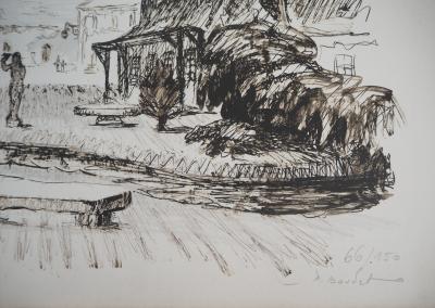 Pierre BOUDET : Le moulin de Vauboyen - Lithographie originale signée 2