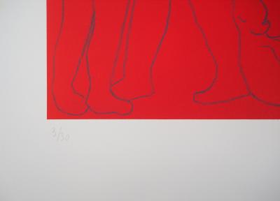 FAKHOURY : Les amoureux et le solitaire - Lithographie originale signée 2
