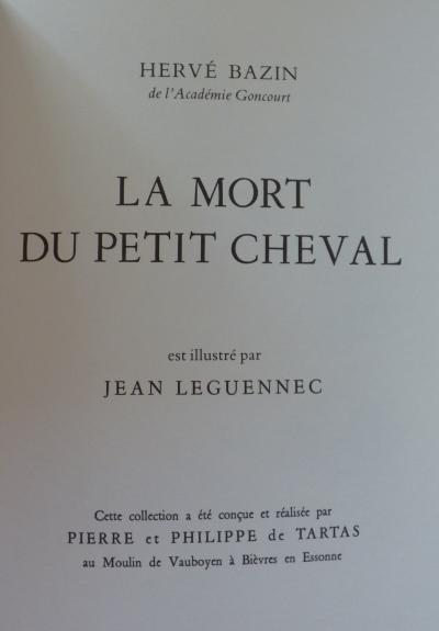 Hervé BAZIN - La mort du petit cheval, 1986 2
