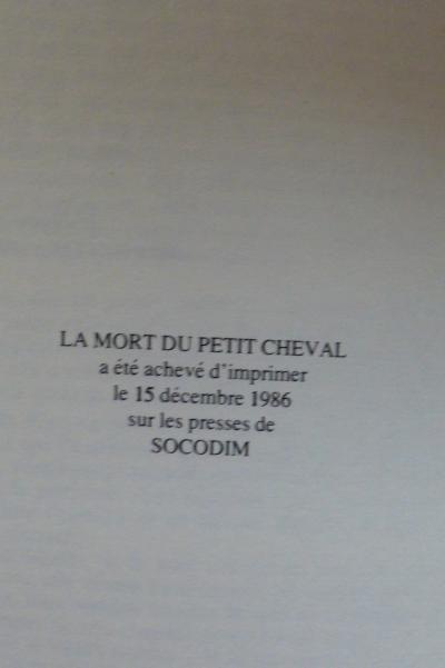 Hervé BAZIN - La mort du petit cheval, 1986 2