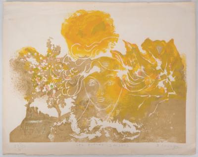 D. LAVOYU : Les quatre saisons - Lithographie originale signée 2