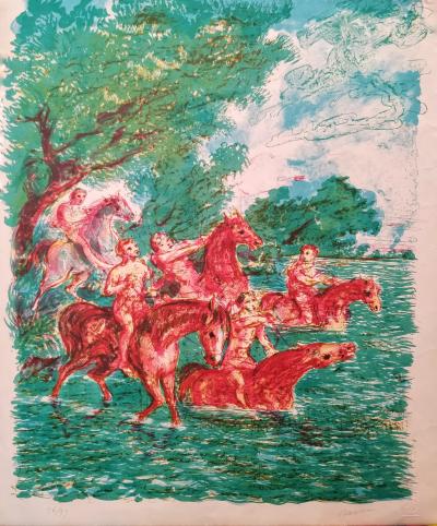 Aligi SASSU - Horses - Hand signed silkscreen 2