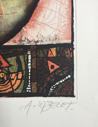 Alain LOISELET - A feu et à sang, 1975 - Gravure signée au crayon 2