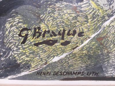 Georges BRAQUE (d’après) - Nature morte, Hommage à Georges Braque, 1964 - Affiche signée 2