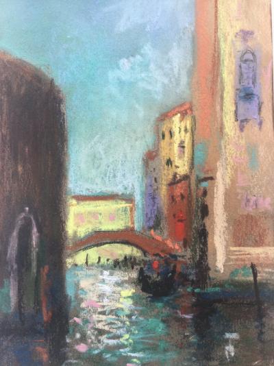 Charles PELLETIER - Venise - Pastel signé 2