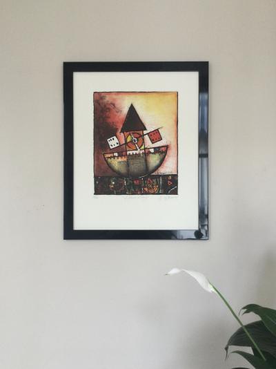 Alain LOISELET - A feu et à sang, 1975 - Gravure signée au crayon 2